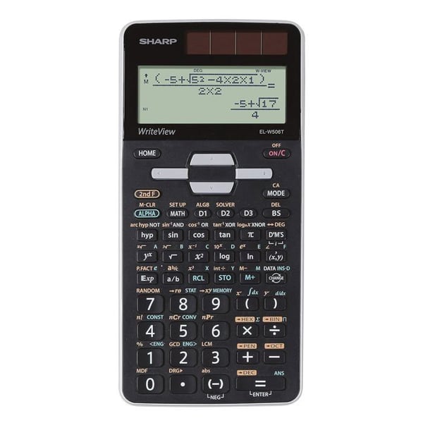 Skoleberegner - SHARP - EL-W506T-GY - LCD-skærm - Sort - Videnskabeligt