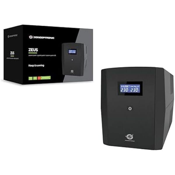 Inverter - CONCEPTRONIC - ZEUS08E - 1500VA - 900W - AVR och USB HID-skydd
