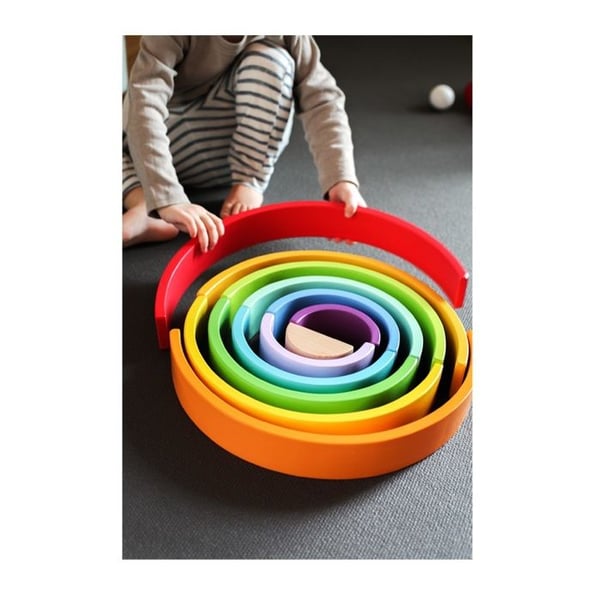 Rainbow Bricks XLjunior - PIENI JALKA - 14 kpl - Valkoinen - Monivärinen - Puu