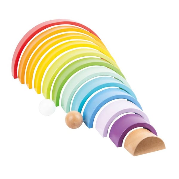 Rainbow Bricks XLjunior - PIENI JALKA - 14 kpl - Valkoinen - Monivärinen - Puu