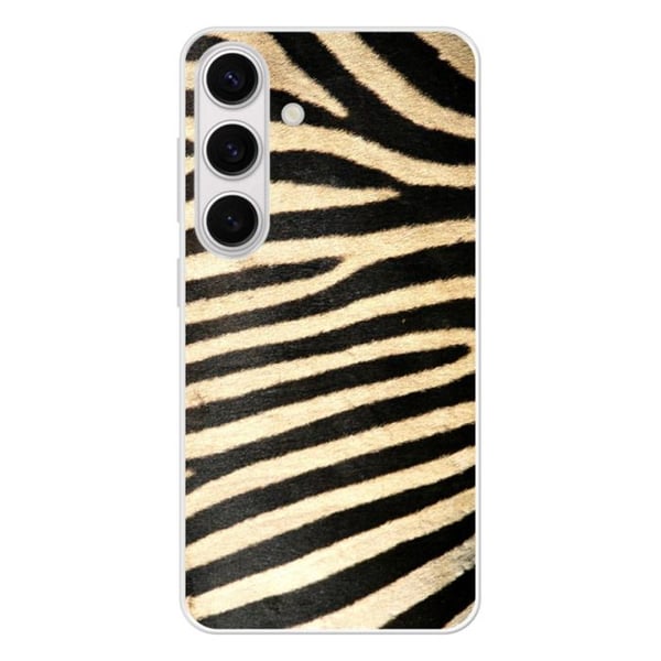 Siliconfodral med förstärkt tryck kompatibel med Samsung Galaxy S24 Zebra