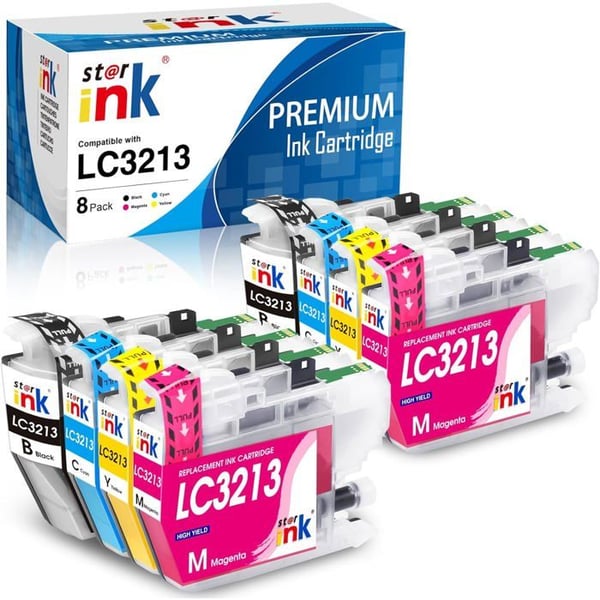 Starink Lc3213 Lc3211 Bläckpatroner Kompatibla Med Brother Lc3213 För Brother Mfc-J890Dw Mfc-J491Dw Mfc-J497Dw Dcp-J7[J78]