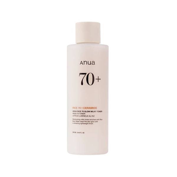 Mjölktoner - ANUA - Rice 70 Glow Milky Toner - 70% risextrakt - Fuktgivande & upplysande - Utan alkohol