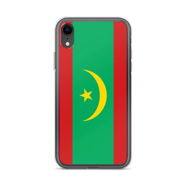 Mobilskal – Mauretanien Flagga – Kompatibel med iPhone XR – Mjuk Fodral – Slitstark och Stötsäker - Silikon - Pixelforma