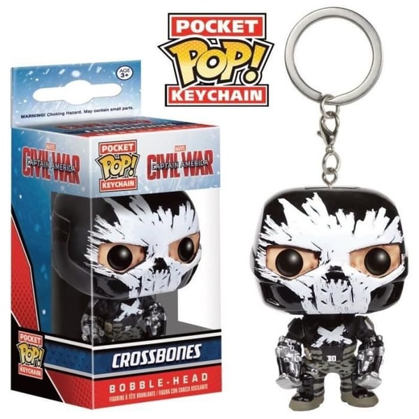 Nyckelring - Funko - Pocket Pop! - Captain America Civil War - Crossbones - Vinyl 4 cm