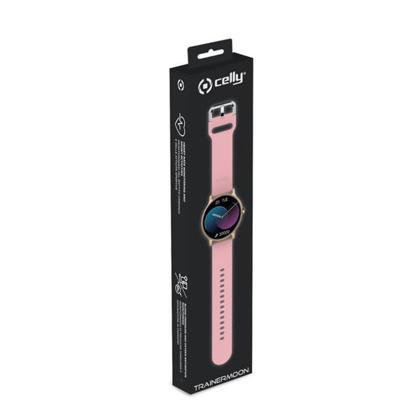 Celly TRAINERMOON Älykäs ranneke 1,28" IP67 — Sydän, SpO2, Verenpaine, Aktiviteetti- ja uniseuranta, iOS/Android