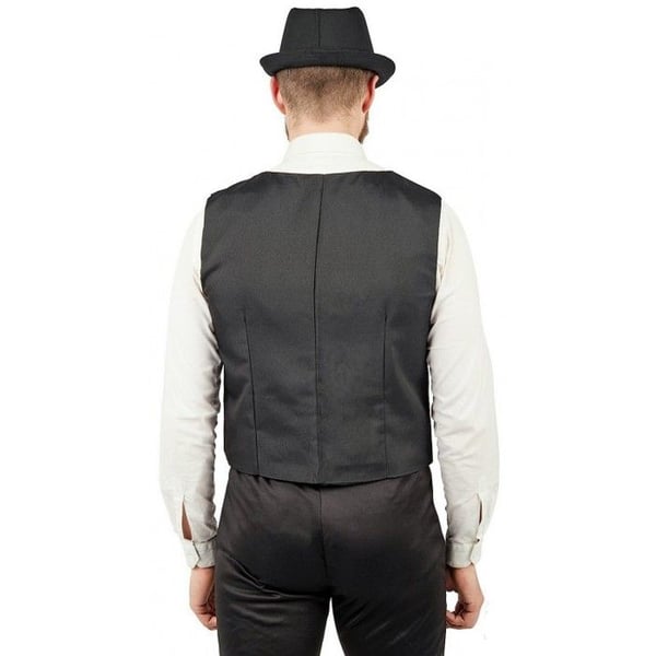 Vuxendräkt - LITEN CLOWN - Ärmlös väst i tyg - Svart - Unisex - Inuti