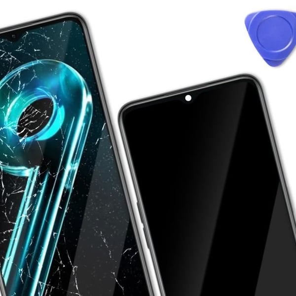 LCD-skärm - Realme - 9i 5G - Original - Förmonterad på chassi - Svart