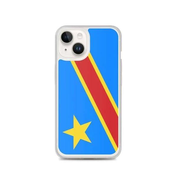 Telefonfodral - PIXELFORMA - iPhone 14 - Flagga RDC - Mjuk - Transparent TPU