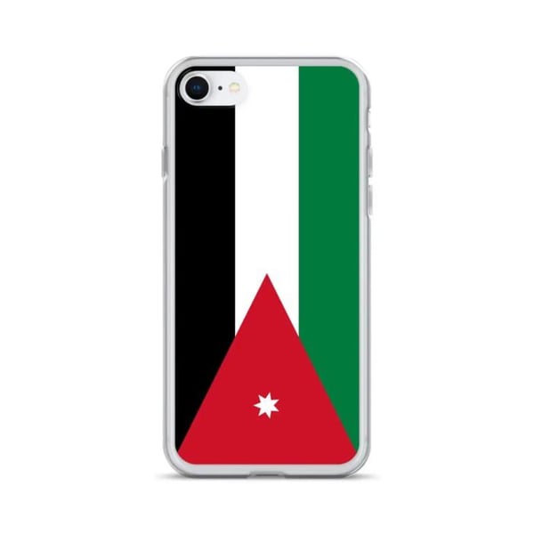 Mobilskal – Jordanienflagga – Kompatibel med iPhone 6 – Mjukt skydd – Hållbart och stötbestandigt - Silikon - Pixelforma