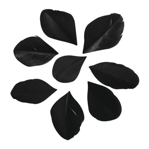Klippta fjädrar, svarta, 5 - 6cm, 36 st