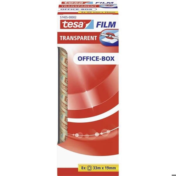 Självhäftande tejp - TESA - tesafilm® - Transparent - 33 mm x 19 mm - Multifunktionell