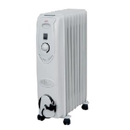 DCG Eltronic RA2811, Radiator, Olie, Gulv, Hvid, Rotativ, 2000 W