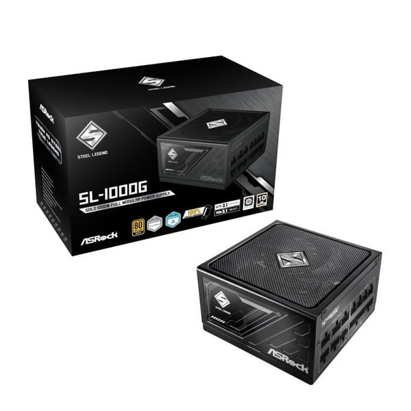Strømforsyning ATX - ASRock - SL-1000G - 1000W - 80 Plus Gold - Modulerbar