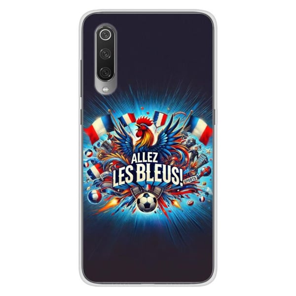 1001Coques - Silikonfodral kompatibelt med Xiaomi Mi 9 Mi 9 Pro - Motiv allez les bleus - Originaldesign tryckt i Frankrike