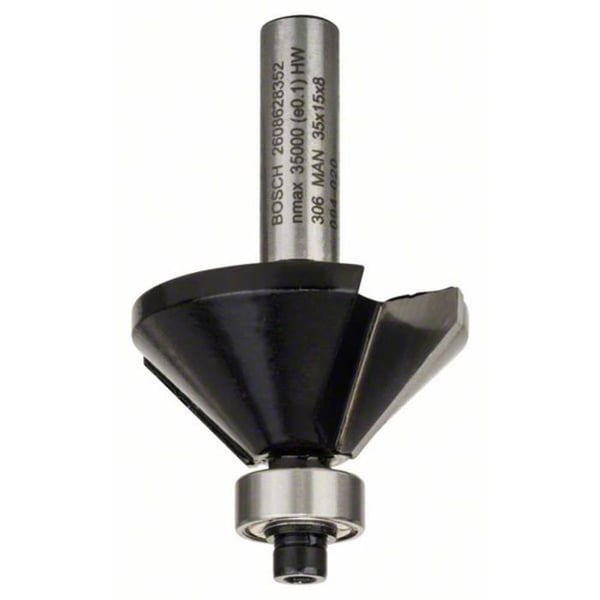 Fasfräs - Bosch - Modell V - Ø 8 mm - L 15 mm - G 56 mm - 45°
