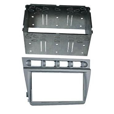 Dubbel DIN bilradioadapter - KIA - Picanto - Silvergrå - Metallbur - 2006-2008