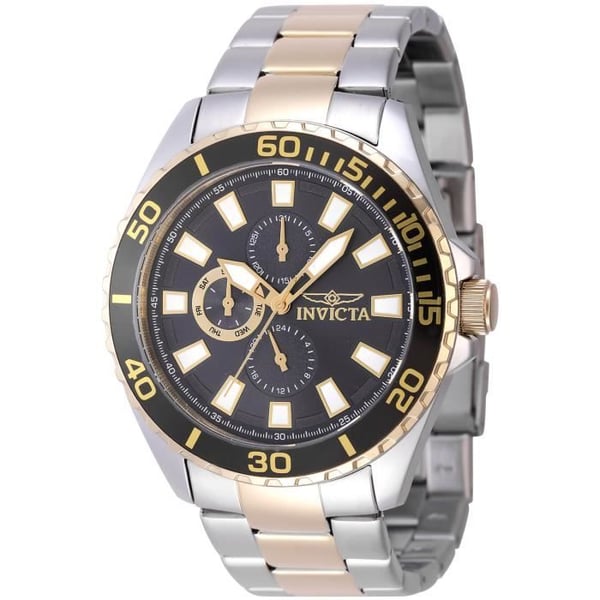 Montre Quartz Homme - INVICTA - Pro Diver 47557 - Rostfritt stål - Svart - Två ton