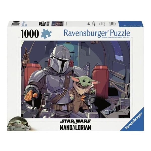 Pussel - RAVENSBURGER - Star Wars The Mandalorian - 1000 bitar - Flera färger - Inomhus