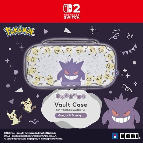 Stiv beskyttelses- og transporttaske til konsol - Nintendo Switch og Switch 2 - Hori - Pokémon - Ectoplasma og Mimiqui mønster