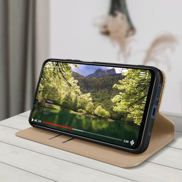 Fodral - Xiaomi - Redmi Note 11/11s - Plånbok - Videostöd - Guld