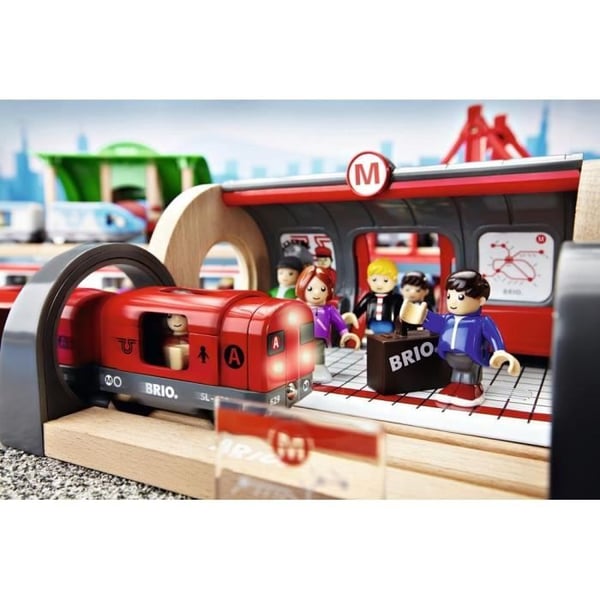 BRIO World Circuit Metro trætogkredsløb - Komplet sæt med 20 stykker - Ravensburger - Blandet fra 3 år gammel