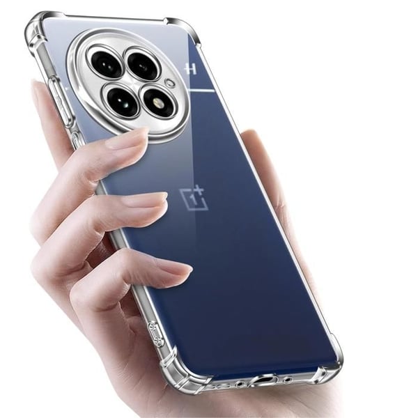 Stötsäker fodral - Phonillico® - OnePlus 13 - Mjuk - Transparent - 2 Härdat glas