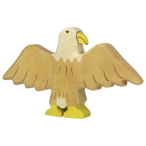 HOLZTIGER Eagle träfigur - Handmålad - Europeisk tillverkning