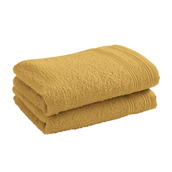 Set med 2 "Spa" gästhanddukar 30 x 50 cm / 400 gr/m² - "Spa" Corn Yellow