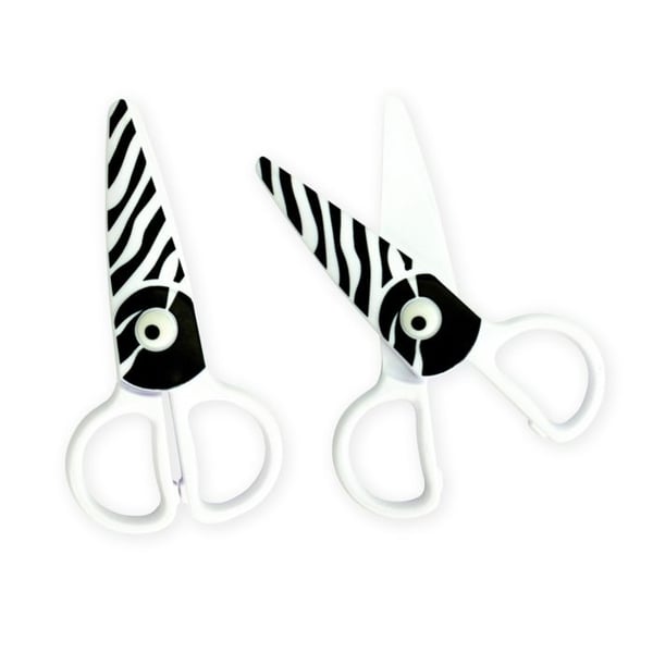 Rundade saxar - Zebra - 12,2 x 6,2 cm - Plast - Barn - Flicka