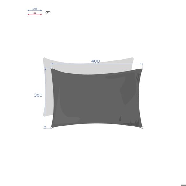 Rektangulär solskyddsduk "Curacao" vit 4x3m i polyester - Hespéride