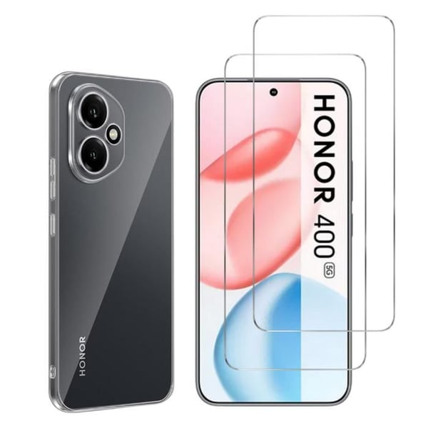 Coque för Honor 400 5G och 2 Härdat Glas Film Skärmskydd Phonillico®