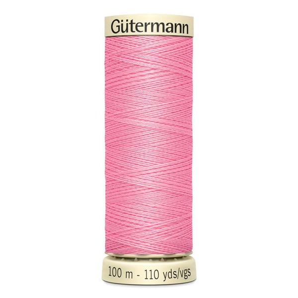Set med 5 spolar 100m Tråd 100% polyester Gutermann Ref 788988 - Att 758 - ljus rosa