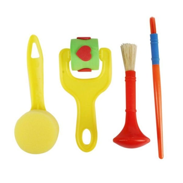 MégaCréa DIY - Skumborste + rulle + pensel 4 delar MégaCréa DIY - Skumborste + rulle + pensel 4 delar