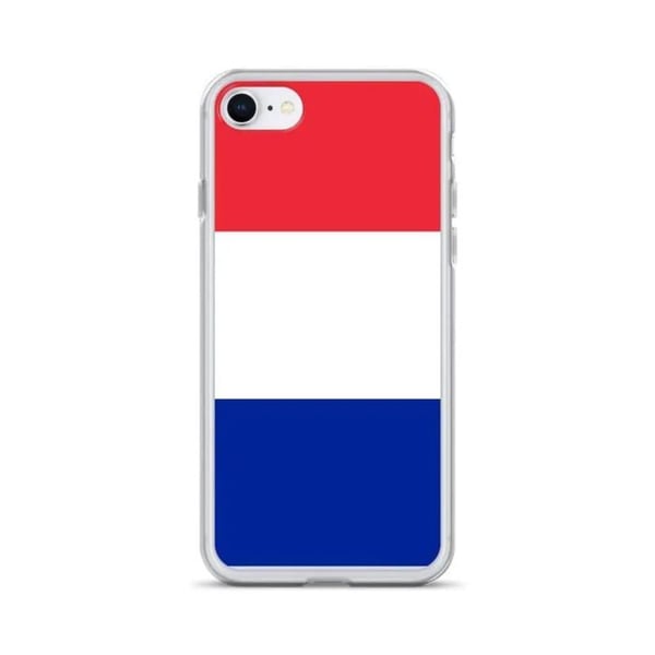 Telefonfodral - PIXELFORMA - iPhone 7 - Frankrikes flagga - Transparent plast - TPU