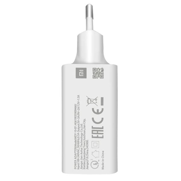 Strömadapter - Xiaomi - MDY-10-EF - 18W - Quick Charge 3.0 - Vit