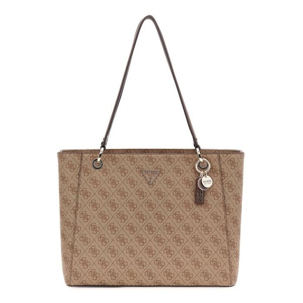 GUESS Axelhåväsen brun ljus för kvinnor - Noelle II Tote Latte Logo / Brun 309986