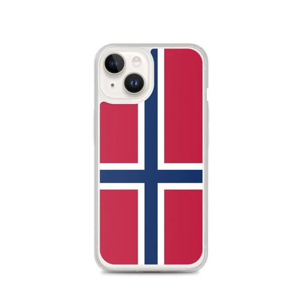 Mobilskal – Bouvetöns flagga – Kompatibel med iPhone 14 – Mjukt fodral – Slitstarkt och stöttåligt – Silikon – Pixelforma
