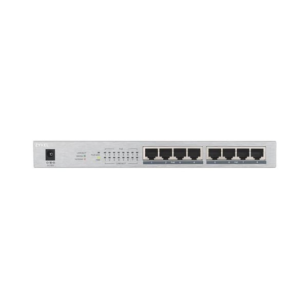 ZYXEL GS1008HP 8 Port Ethernet Switch - 2 Layer Understøttet - Twisted Pair - Desktop