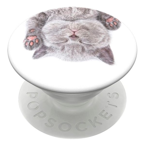 PopSockets - Utbytbar hållare och grepp för smartphone och surfplatta - Cat Nap - 800947