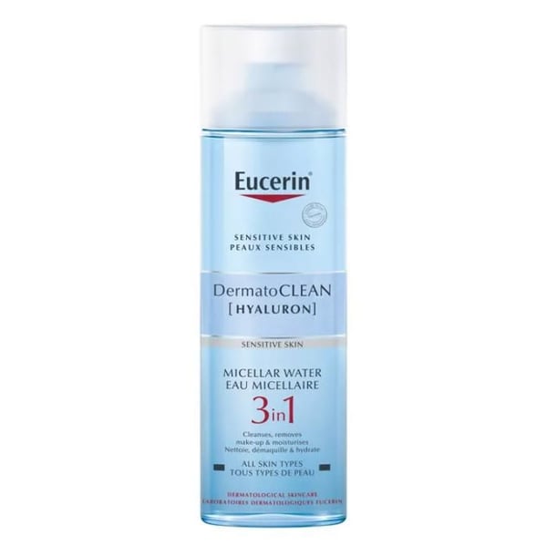 Micellært vand 3 i 1 - EUCERIN - DermatoClean Hyaluron - 400 ml - Alle hudtyper - Renser & fjerner makeup