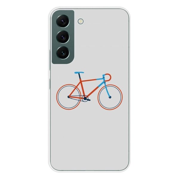 Silicone skal - Kompatibel med Samsung Galaxy S22 - design cykel färg hipster