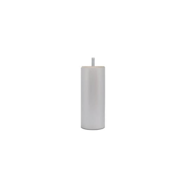 Set med 4 fotbrädor i bok – Höjd 15 cm – Aluminiumgrå lack – M8x20 skruvar