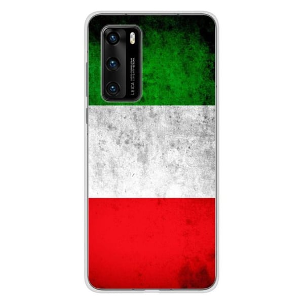 1001Coques - Silikonfodral kompatibelt med Huawei P40 - Mönster italiensk flagga - Originaldesign tryckt i Frankrike