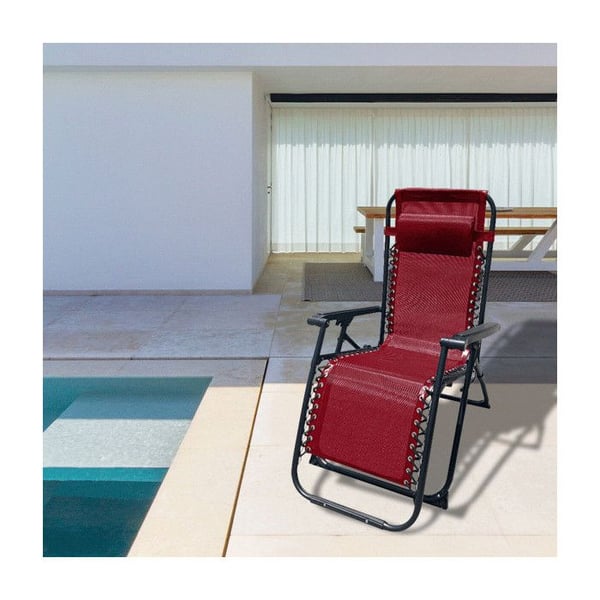 Liggande utomhus trädgårdsloungestol 90 x 108 x 66 cm Röd - Marbueno
