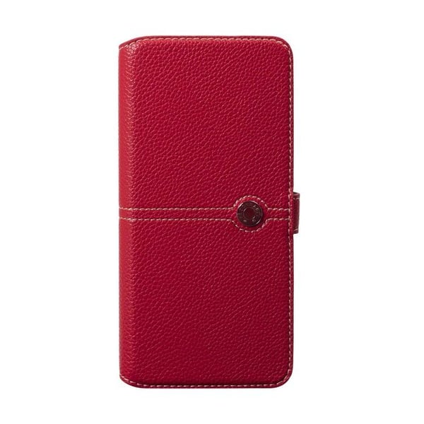 Foliofodral - FACONNABLE - Samsung Galaxy A70 - Röd Läder - Halvstyv - Magnetflik