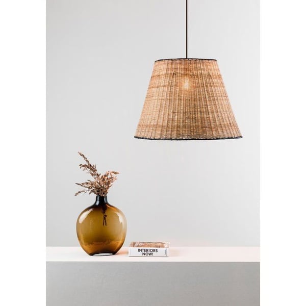 Rottingkupol taklampa - FARO - SUMBA - Svart - E27 - 3000K - 56 cm