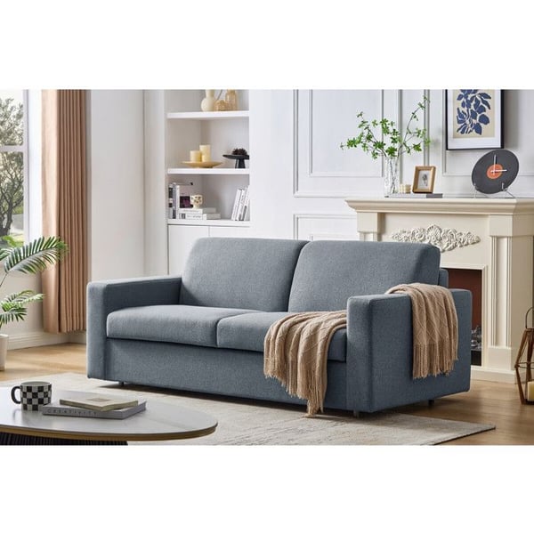 Express konvertibel soffa i tyg "Diana" - Sängplacering 140 cm - 3 platser - Grå