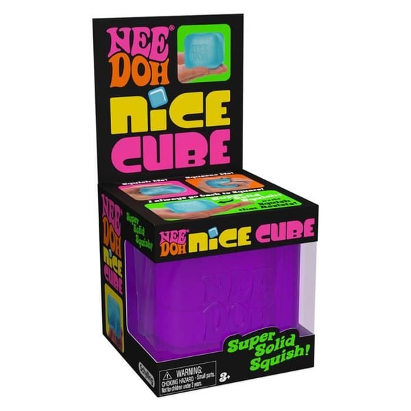 Fidget leksak - Schylling - Nice Cube Needoh - Antistress - 3 färger - Icke giftig