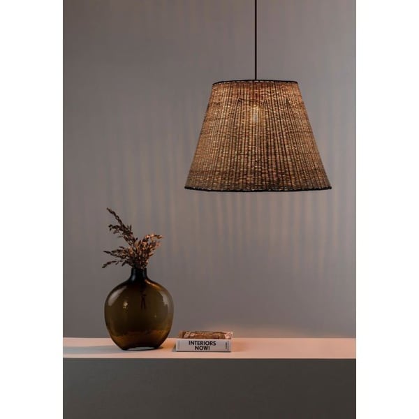 Rottingkupol taklampa - FARO - SUMBA - Svart - E27 - 3000K - 56 cm